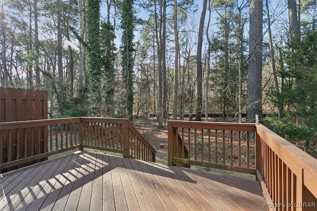 view of wooden deck