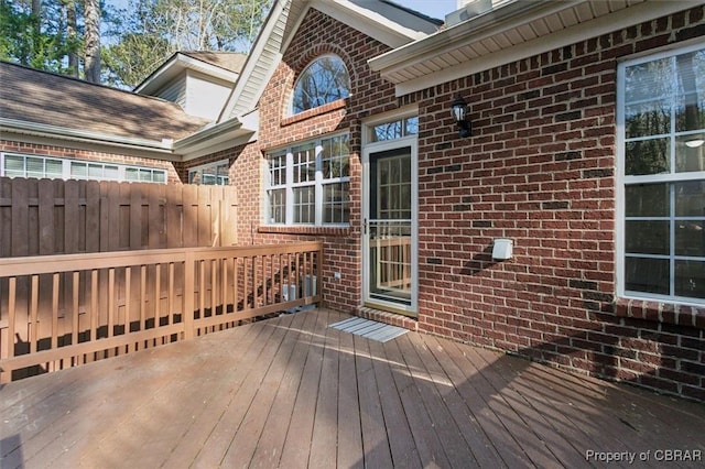 deck with fence