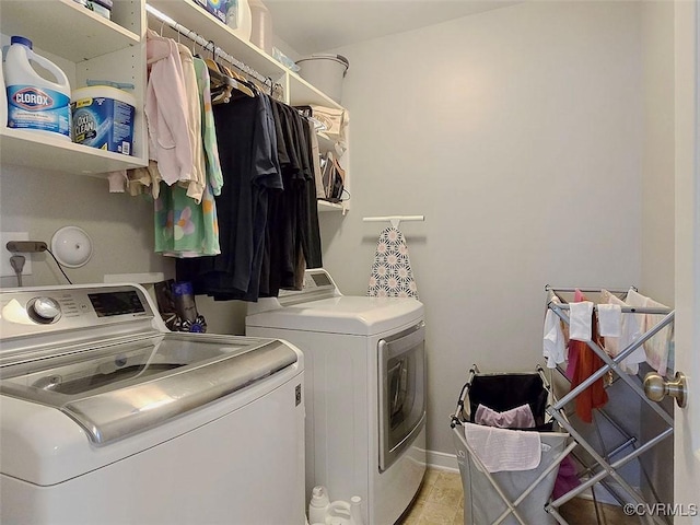 laundry area featuring laundry area and washing machine and dryer