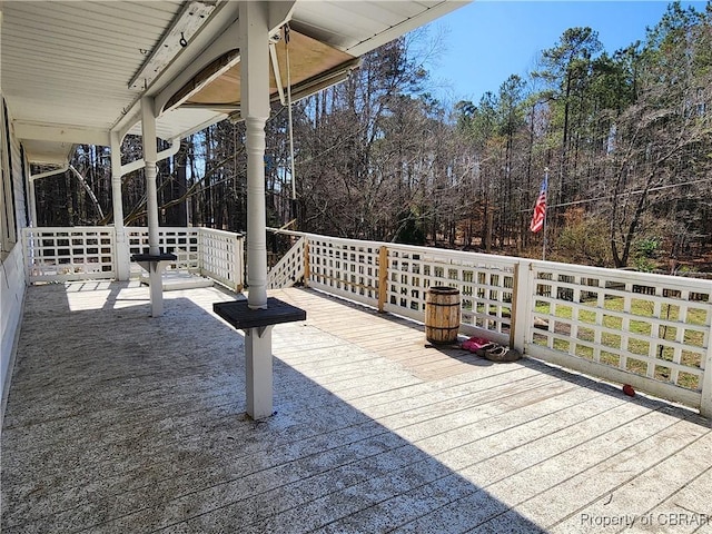 view of wooden terrace