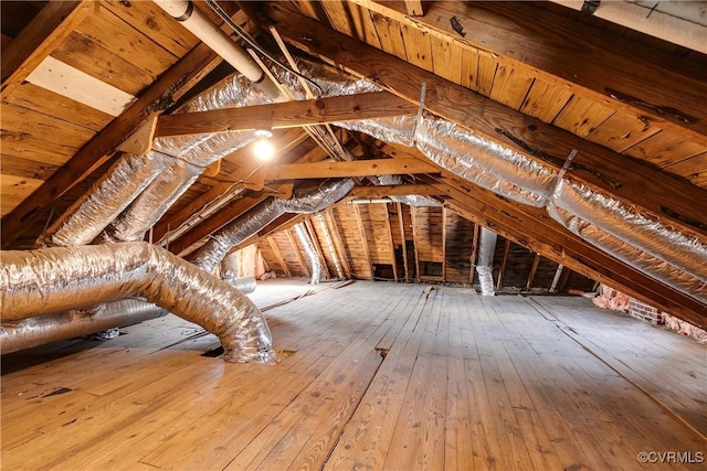 view of attic