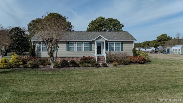 560 Skipjack Dr, Heathsville, VA 22473 - ranch-style house featuring a front lawn