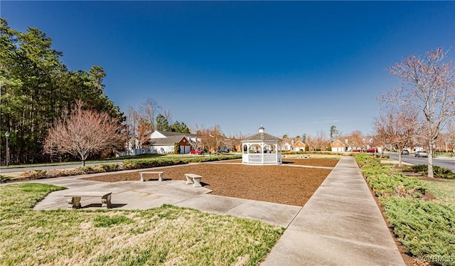 view of property's community with a gazebo