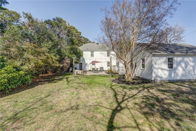 view of yard featuring a patio area