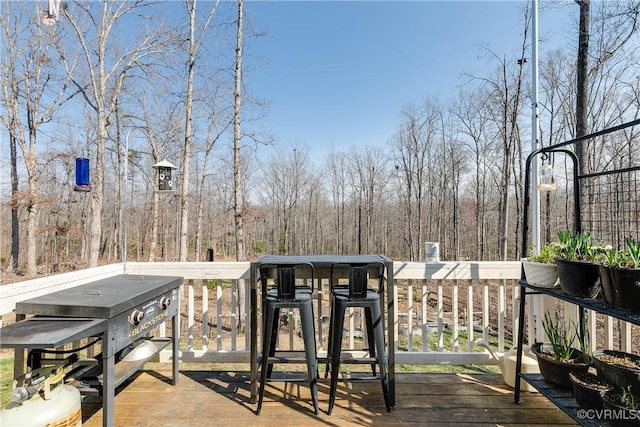 view of wooden deck