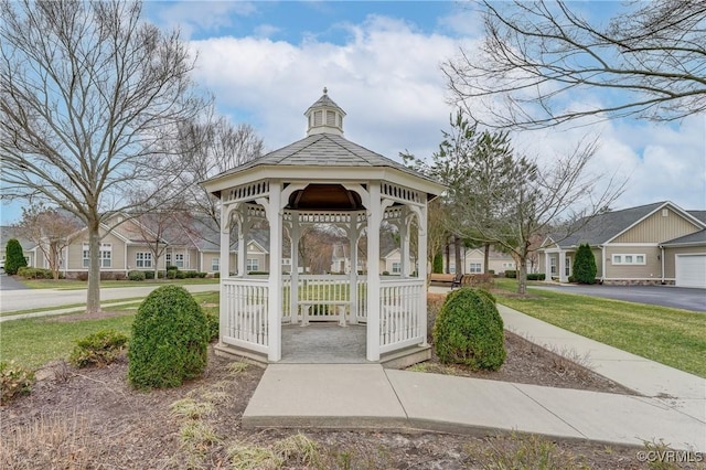 view of property's community with a gazebo