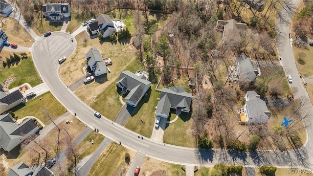 aerial view with a residential view