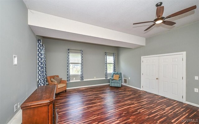 3090 Magnolia Woods Ct, Quinton, VA 23141 - sitting room featuring a ceiling fan, baseboards, visible vents, and wood finished floors