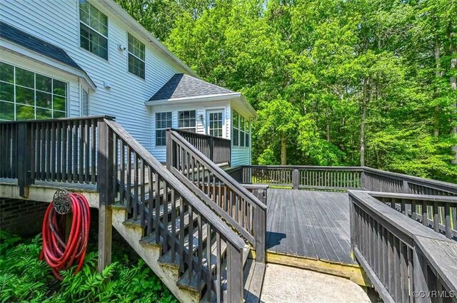 3090 Magnolia Woods Ct, Quinton, VA 23141 - wooden terrace with stairs