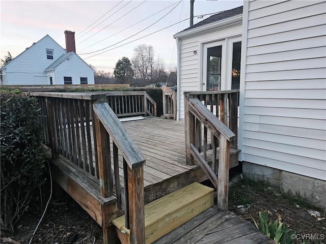 view of wooden terrace