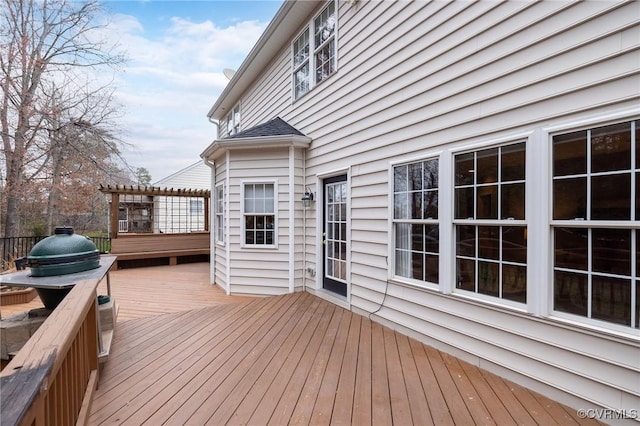 view of wooden terrace