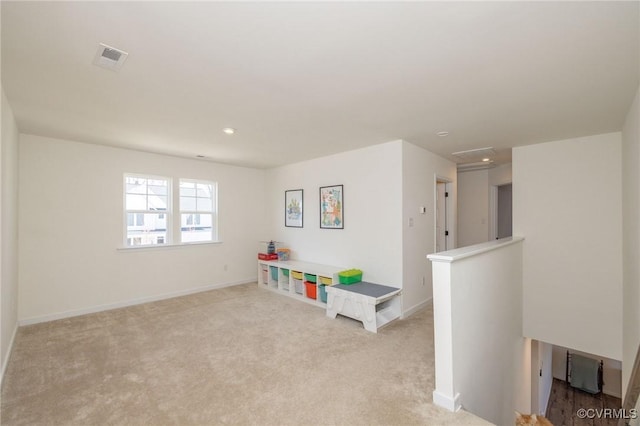 8160 Lyman Ct, Mechanicsville, VA 23116 - rec room featuring light carpet and recessed lighting