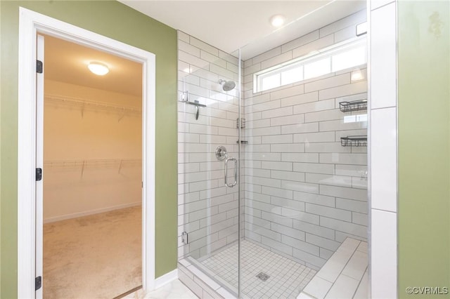 8160 Lyman Ct, Mechanicsville, VA 23116 - bathroom with a shower stall and a walk in closet