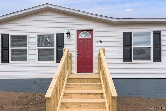 view of doorway to property