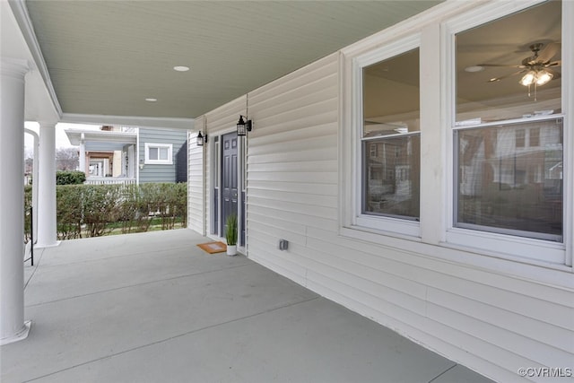 view of patio with covered porch