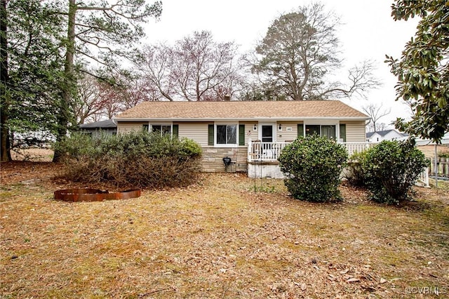 view of front facade with stone siding