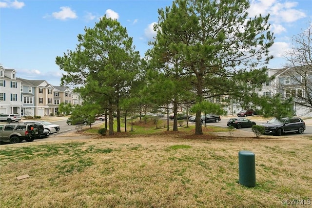 view of yard with a residential view