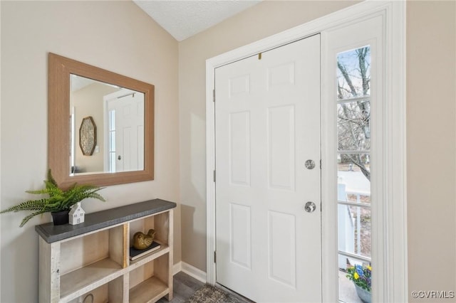 foyer with baseboards