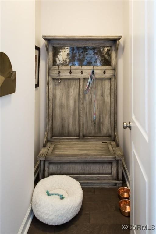 mudroom with baseboards