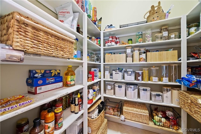 view of pantry