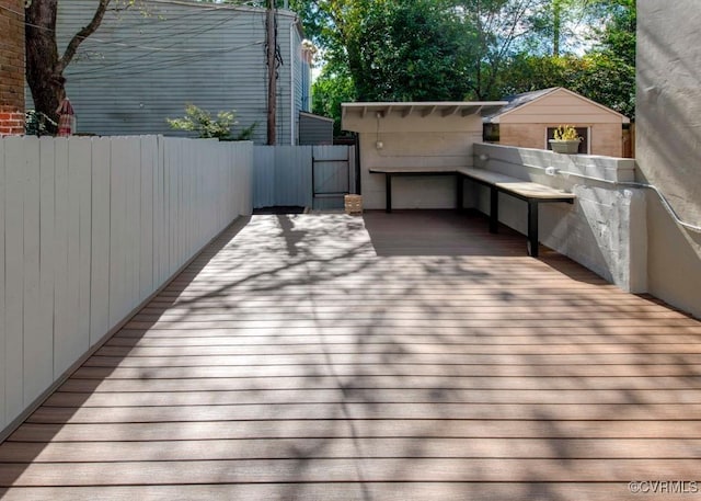 deck with fence