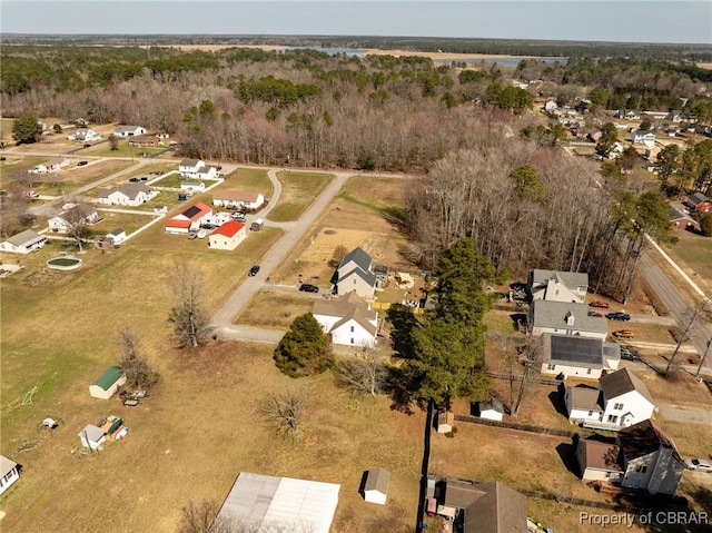 bird's eye view with a residential view