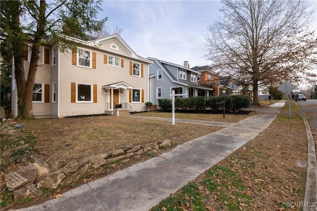 view of front of house with a residential view