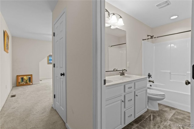 117 Giddy-Up Ln, Ashland, VA 23005 - bathroom with toilet, vanity, and shower / tub combination