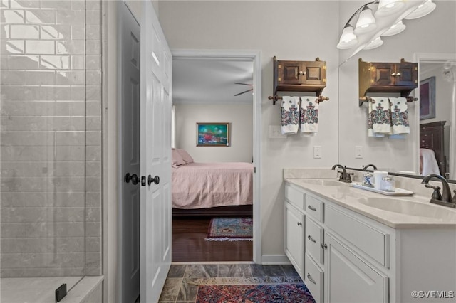 117 Giddy-Up Ln, Ashland, VA 23005 - full bath featuring ensuite bath, double vanity, a tile shower, and baseboards