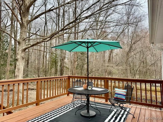 view of wooden deck