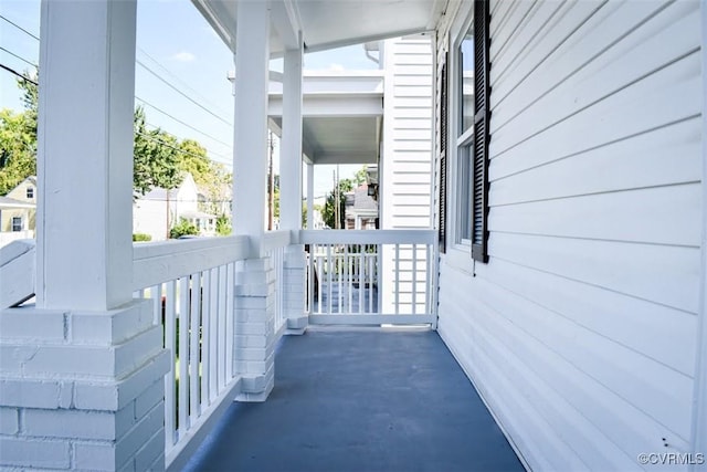 balcony with covered porch