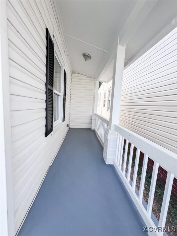 exterior space with covered porch