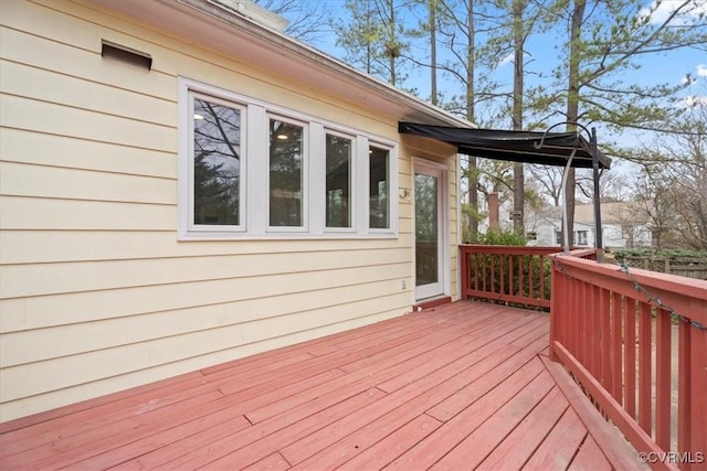 view of wooden deck