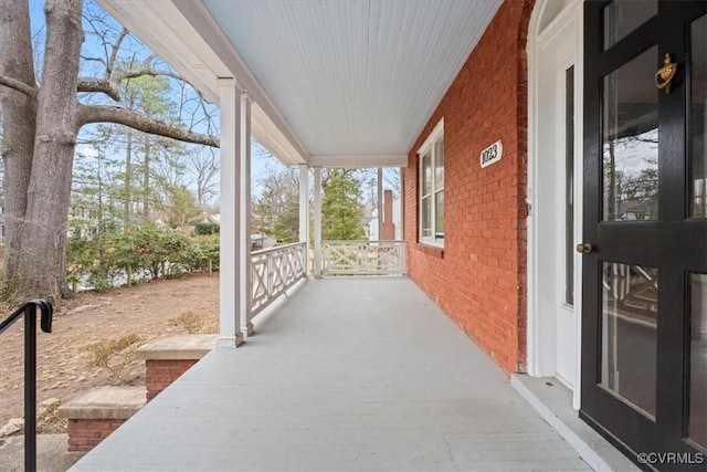 view of patio / terrace with a porch