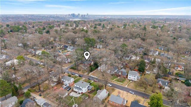 bird's eye view featuring a residential view