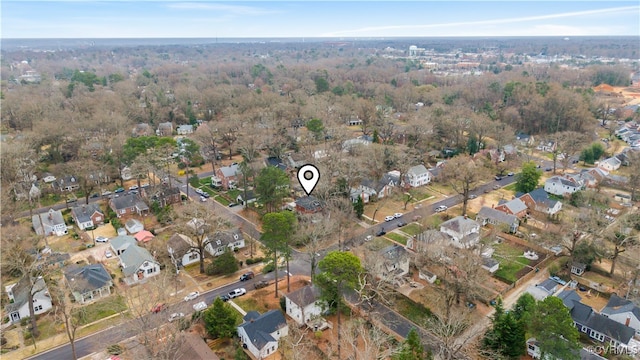 bird's eye view with a residential view