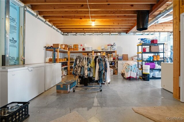 view of storage area