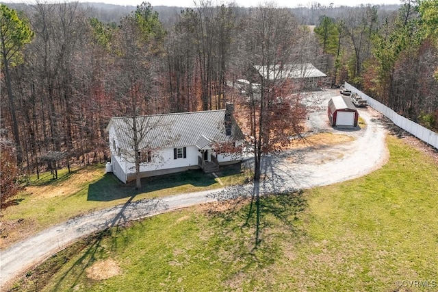 aerial view with a view of trees