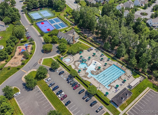 birds eye view of property