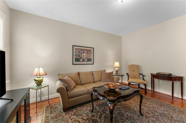 22 Crossroad, Irvington, VA 22480 - living room with baseboards and wood finished floors