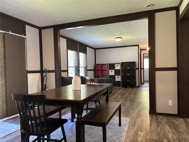 16690 Shands Rd, South Prince George, VA 23805 - dining area with a textured ceiling and wood finished floors