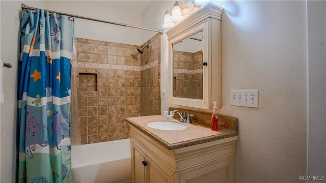1729 Lake Forest Dr, Mineral, VA 23117 - bathroom featuring shower / bath combo and vanity