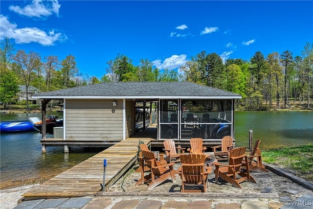 1729 Lake Forest Dr, Mineral, VA 23117 - dock area featuring a water view