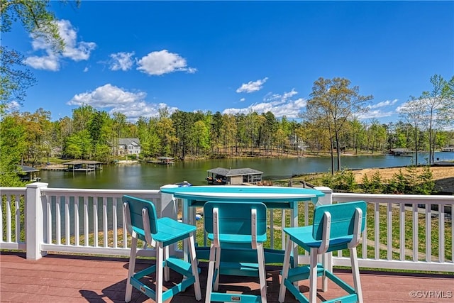 1729 Lake Forest Dr, Mineral, VA 23117 - deck featuring a water view