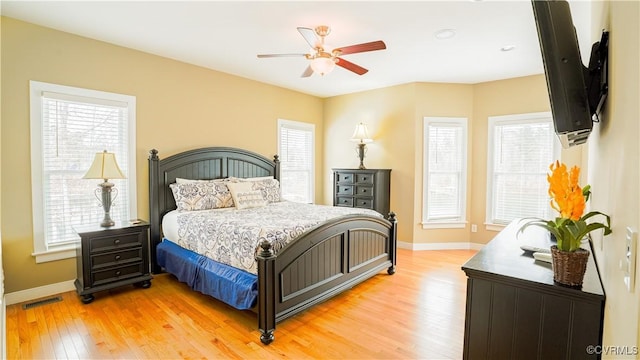 1729 Lake Forest Dr, Mineral, VA 23117 - bedroom with multiple windows, light wood-style floors, and visible vents
