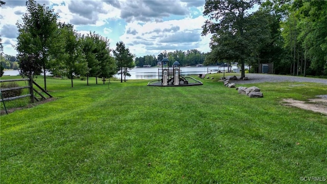 1729 Lake Forest Dr, Mineral, VA 23117 - view of home's community featuring a yard and a water view