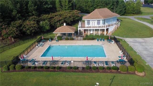 1729 Lake Forest Dr, Mineral, VA 23117 - community pool featuring a lawn and fence