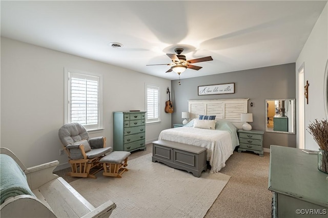 1635 Dorset Meadows Ln, Powhatan, VA 23139 - bedroom featuring light colored carpet and ceiling fan
