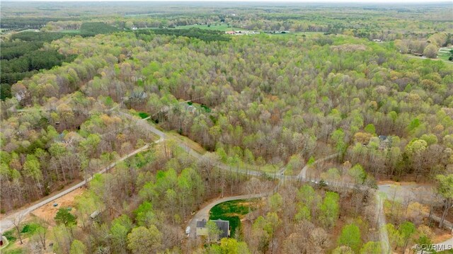 1635 Dorset Meadows Ln, Powhatan, VA 23139 - aerial view of property's location featuring a heavily wooded area