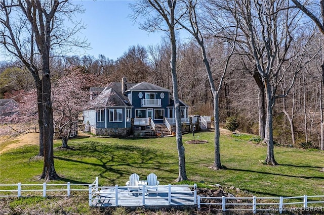 289 Oyster Shell Rd, Laneview, VA 22560 - view of front of property featuring a wooden deck